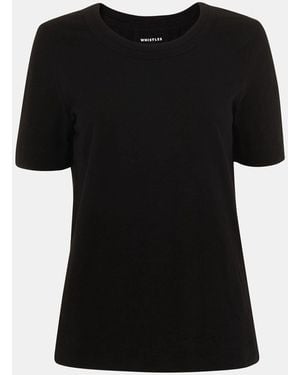 Whistles Double Trim Rosa T-Shirt - Black