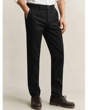 GANT Smart Slim Fit Fine Twill Chinos - Black