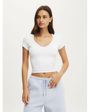 Cotton On Ultra Soft Scoop Neck Fitted T-Shirt - White