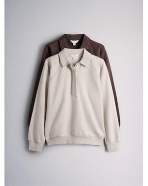 The Set 2 Pack Rugby Sweatshirts - Natural