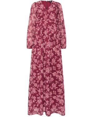 Long Tall Sally Geblümtes Maxikleid - Rot
