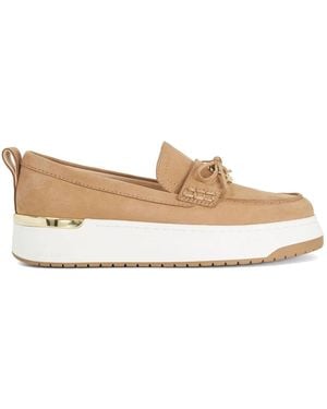 dunelondon Leather Glide Sport Sole Suede Loafers - Weiß