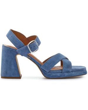 Jones Bootmaker Gladiola2 Leather Platform Sandals - Blue