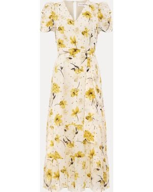Phase Eight Azalea Floral Dress - Metallic