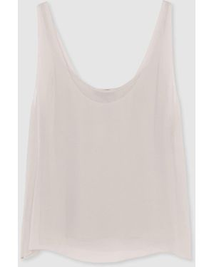 ATELIER Silk-Chiffon Layer Vest - White