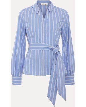 Phase Eight Dakota Stripe Shirt - Blue