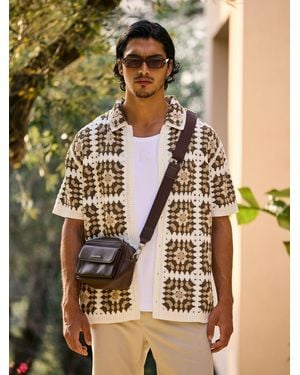 Mauvais Quadro Crochet Shirt - Metallic