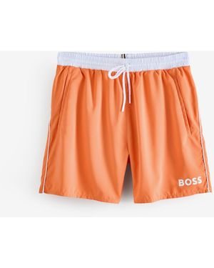 BOSS Starfish Quick Dry Swim Shorts - Orange