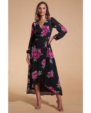 Dancing Leopard Tanzendes Jagger-Maxikleid Mit Leopardenmuster - Schwarz