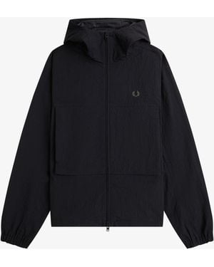 Fred Perry Boxy Hooded Jacket - Blue