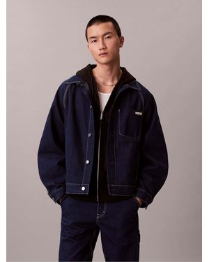 Calvin Klein Denim Darted Workwear Jacket - Blue