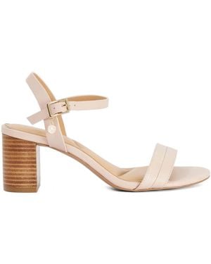 dunelondon Dune London Natural Wide Fit Leather Jaycie Block Heeled Sandals