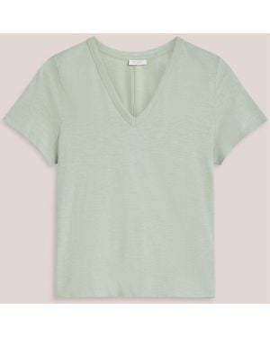Hobbs Aqueous Arianna Cotton Slub T-Shirt - Green