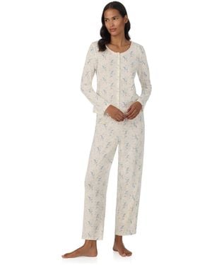 Ralph Lauren Cotton Button Down Pyjamas Set - White
