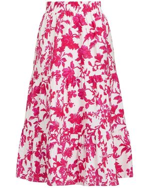 Gina Bacconi Gina Bacconi Chris Fuchsia Floral Skirt - Pink