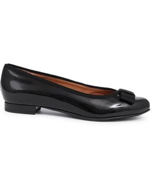 Jones Bootmaker Soleil Wide Leather Ballet Shoes - Black