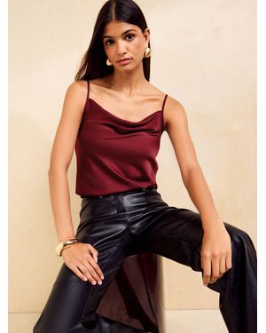Friends Like These Rust Cowl Neck Cami - Black