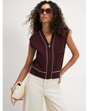 River Island Clean Tipped Cardigan - Brown