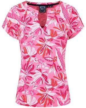 Weird Fish Alia Printed Jersey T-Shirt - Pink