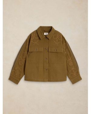 White Stuff Stuff Jade Embroidered Jacket - Natural