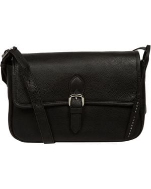 Pure Luxuries Francesca Leather Cross-Body Bag - Black
