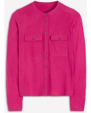 Boden Topstitched Pocket Shirt - Pink