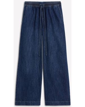 Boden Drawcord Denim Pants - Blue