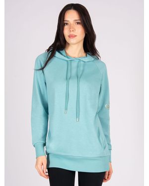 Pineapple Longline Hoodie - Blue