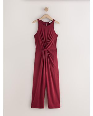 Next Twist Waist Jersey Jumpsuit - Red
