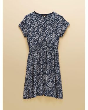 Joules Nia Jersey Knee Length Dress - Blue
