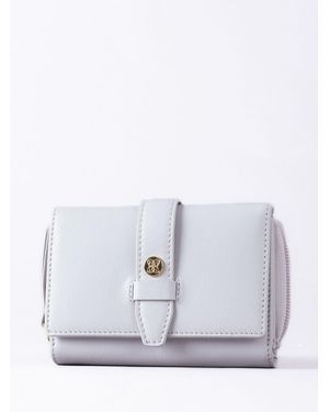 Lakeland Leather Medium Icon Stud Tab Purse - White
