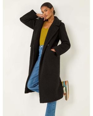 Roman Borg Single Breasted Coat - Black