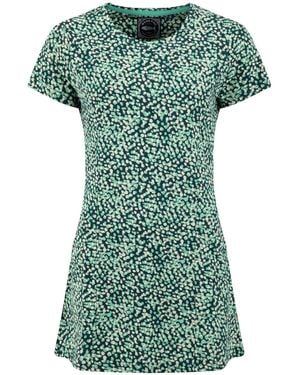 Weird Fish Sidra Printed Jersey Slub Tunic - Green
