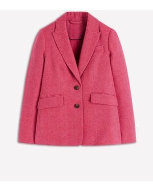 Boden Stamford Wool-Blend Blazer - Pink