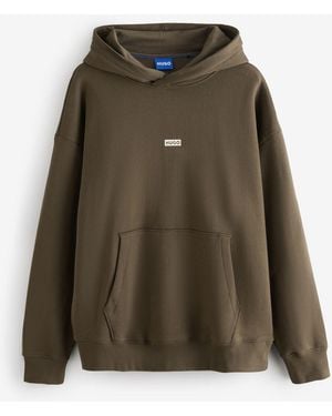 HUGO Back Print Logo Hoodie - Green