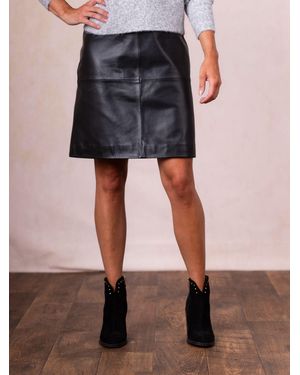 Lakeland Leather A-Line Mini Skirt - Black