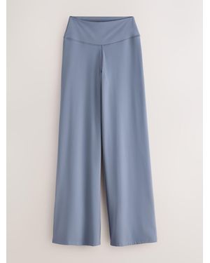 Self Wide High Waist Leggings - Blue