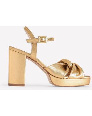 Boden Golden Twist Front Platform Sandals - Natural