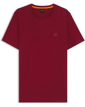 BOSS Relaxed Fit Tales Logo T-Shirt - Red
