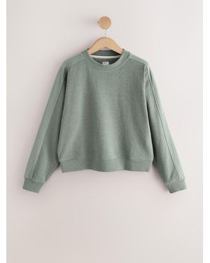 Next Textured Sweatshirt - Green