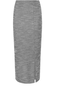 Long Tall Sally Boucle Pencil Midi Skirt - Grau
