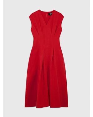 Whistles Panel Cotton Blend Dress - Red