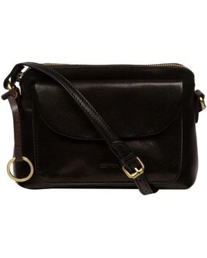 Conkca Odalis Leather Cross-Body Bag - Black