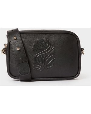 ospreylondon Osprey London The Luxe Roma Leather Cross-Body Bag - White