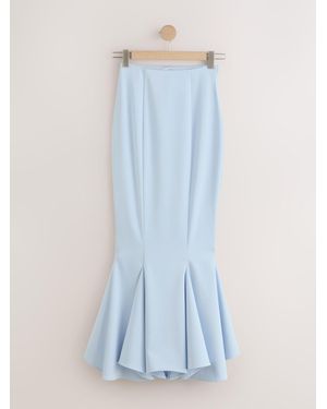 Next Satin Occasion Maxi Skirt - Blue