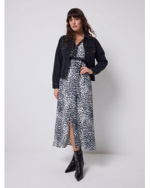 Scamp & Dude Puff Sleeve Tea Dress - Gray