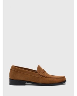 Whistles Manny Suede Loafers - White