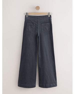 Next N. Premium Corduroy Super Wide Leg Pants - Blue