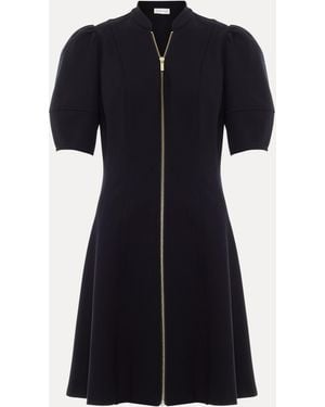 Phase Eight Alima Ponte Zip Dress - Black