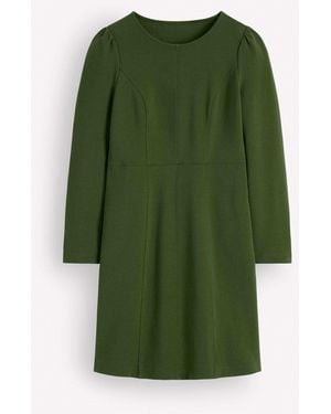 Boden Marla Cotton Blend Panel Dress - Green